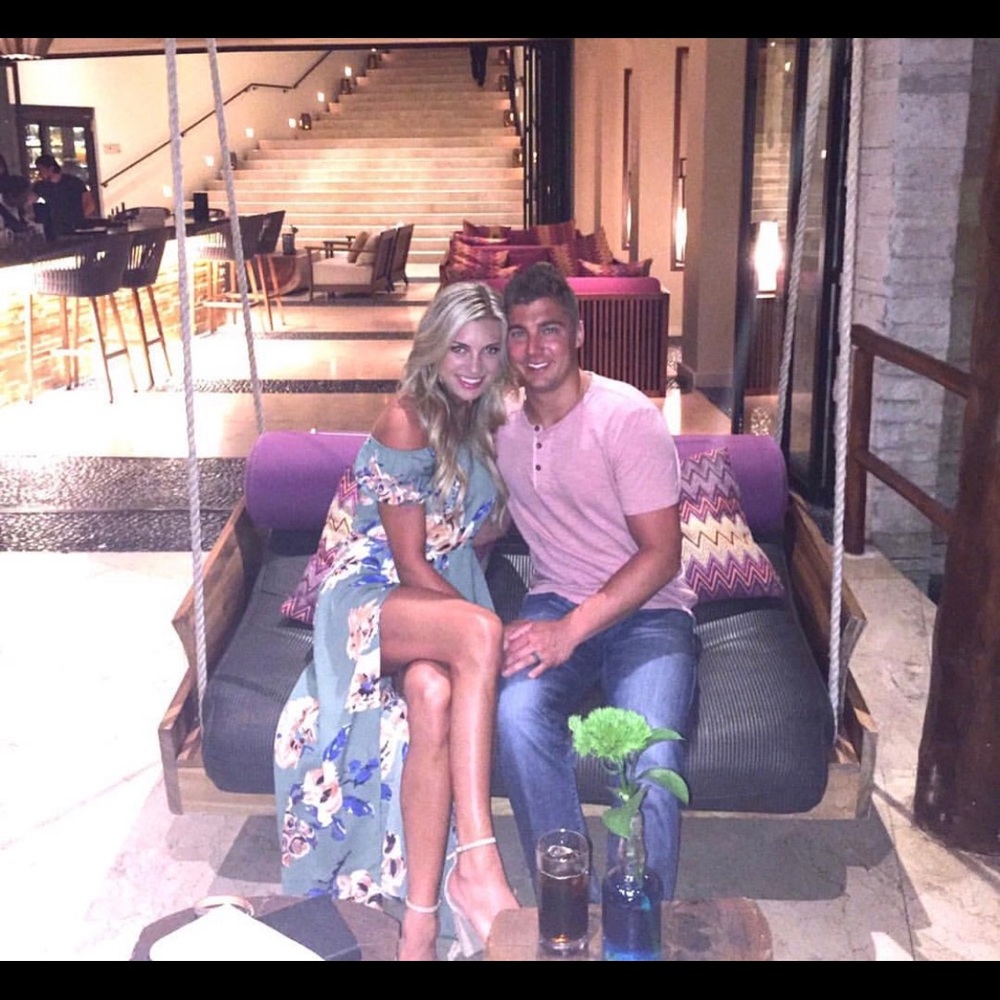 Off the shoulder green maxi dress